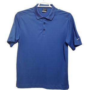 Nike Golf Dri-Fit Blue Short Sleeve Polo Men's Size M Logo Polyester